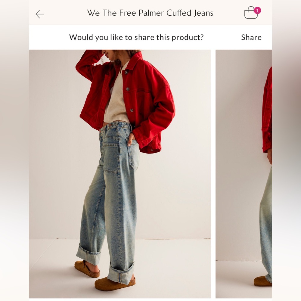 Free People Palmer Cuffed Jeans